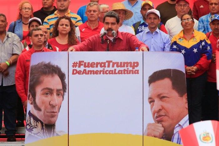 Venezuelan President Nicolas Maduro staged a rally against Donald Trump earlier this month after the US leader raised the specter of military action in the crisis-hit country