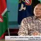 President Kenyatta addressing the media from Mombasa
