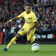 Paris Saint-Germain's Neymar drives the ball during their French Ligue 1 match against En Avant Guingamp (EAG), at the Roudourou stadium in Guingamp, on August 13, 2017