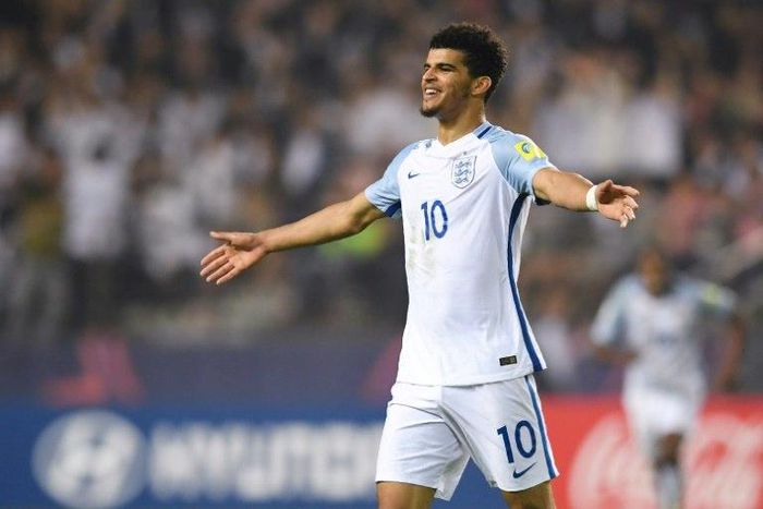 Dominic Solanke in action for England during the under-20 World Cup in South Korea in June 2017