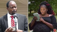 Migori Governor Okoth Obado (left)and Sharon Otieno (right)