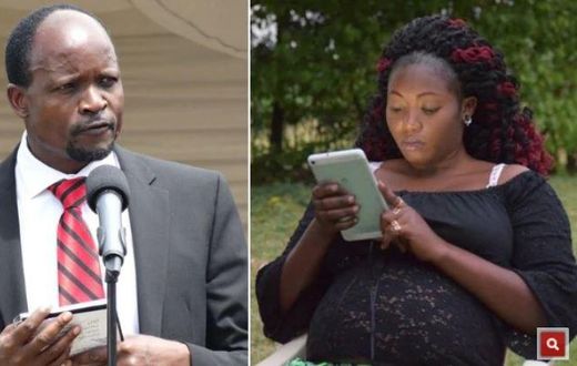 Migori Governor Okoth Obado (left)and Sharon Otieno (right)