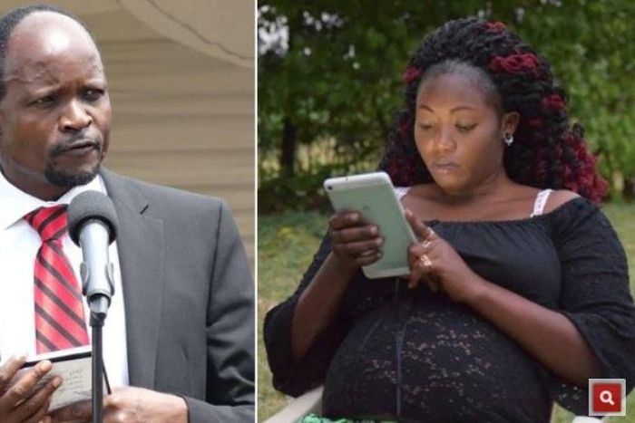 Migori Governor Okoth Obado (left)and Sharon Otieno (right)