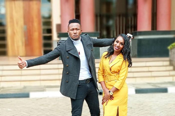 Grace Ekirapa with co-host DJ Mo