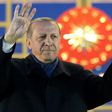 Turkish President Recep Tayyip Erdogan waves to supporters after winning a referendum that greatly enhanced his powers