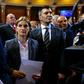 Ana Brnabic (C), pictured in 2016, will be the first openly gay premier in the conservative Balkan region and the first Serbian woman in the top job
