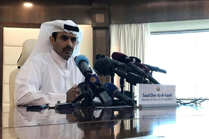 Saad Sherida Al-Kaabi, Qatari energy minister, announces during a press conference in Doha that his country will leave OPEC in January to focus on gas production