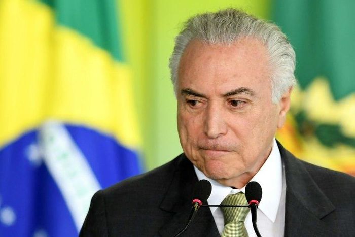 Brazilian President Michel Temer speaks during a ceremony to celebrate the 1st anniversary of the Accountability Act of State Companies, at Planalto Palace in Brasilia, on June 29, 2017
