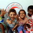 A picture taken on August 2, 2017 shows children of Islamic State group fighters now living in the Libyan Red Crescent headquarters in Misrata, a town half-way between Sirte and Tripoli