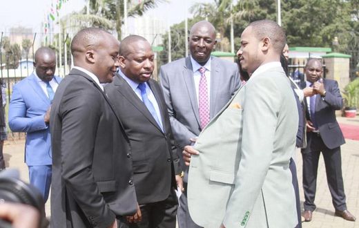 Jaguar, Mike Sonko and Babu Owino. Babu Owino’s cheeky apology to Jaguar makes it to America’s ShadeRoom