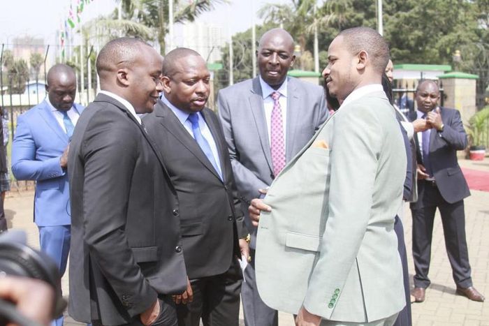 Jaguar, Mike Sonko and Babu Owino. Babu Owino’s cheeky apology to Jaguar makes it to America’s ShadeRoom