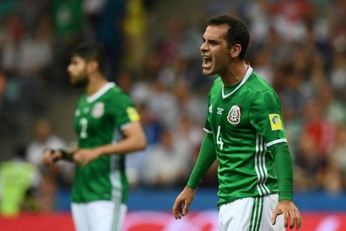 Mexico captain and star defender Rafael Marquez was placed Wednesday on a US blacklist for allegedly acting as a "front man" for a Guadalajara drug cartel. The picture here shows him during the 2017 Confederations Cup semi-final against Germany in Soch...