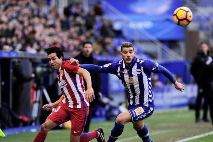 A sexual assault complaint case against Theo Hernandez (R), pictured during a Spanish league football match on January 28, 2017, was dismissed by a court in the southern city of Marbella