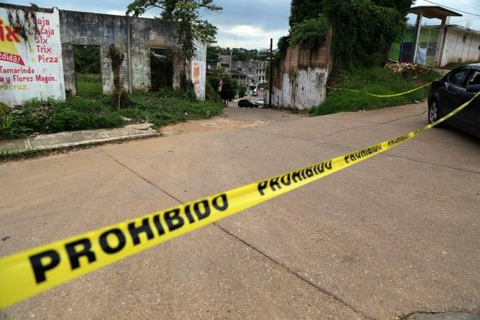 The site where Honduran cameraman Edwin Rivera was murdered in Acayucan, Veracruz State, Mexico