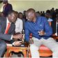 Deputy President William Ruto with Migori Governor Okoth Obado in Migori on Monday