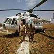 Steven Koutsis (L), the US envoy in Sudan, visited Darfur in June to assess security in the war-torn region