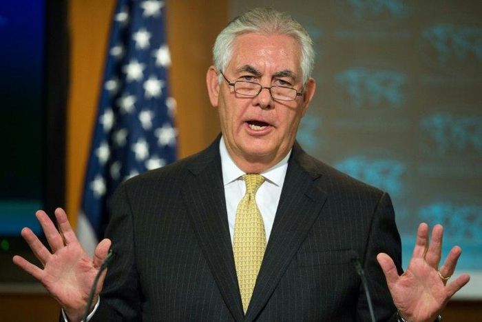 US Secretary of State Rex Tillerson delivers remarks on North Korea on August 1, 2017