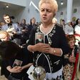 Believers attend a funeral ceremony for Lubomyr Husar, ex-head of Ukrainian Greek Catholic Church, on June 5, 2017, in Kiev