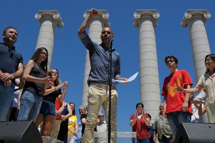 Former FC Barcelona coach Pep Guardiola called for international support for the Catalan independence referendum