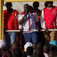 Former Cabinet minister Amos Kimunya, former Kibwezi MP Kalembe Ndile and Gatundu South MP Moses address Jubilee Party supporters at Makadara Shopping centre in Athi River during campaigns on June 12, 2017.