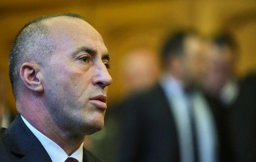 Ex-Kosovo premier Ramush Haradinaj during his extradition hearing in the French city of Colmar, on April 27, 2017