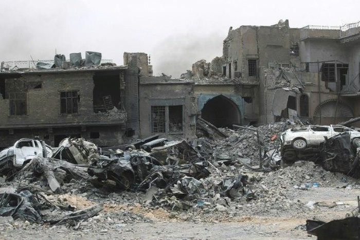 Islamic State group fighters -- including foreign jihadists -- are mounting a desperate last stand in Iraq's Mosul, shown here on July 7, 2017