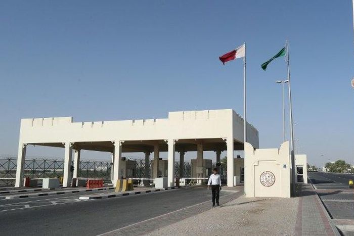The Qatari side of the Abu Samrah border crossing with Saudi Arabia