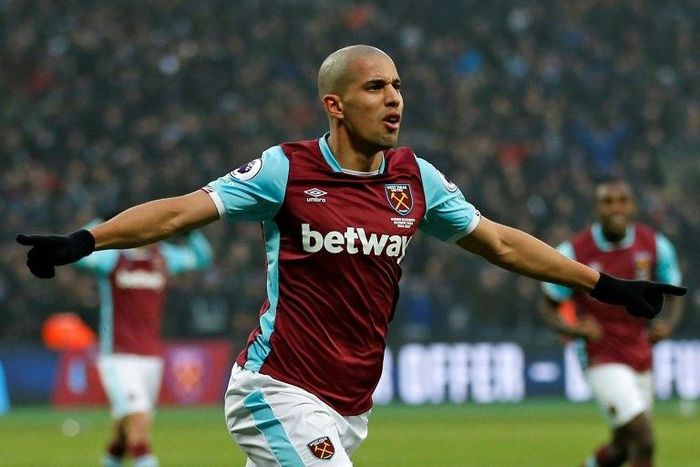 Sofiane Feghouli, pictured in February 2017, has reportedly left West Ham United to join Istanbul's Galatasaray