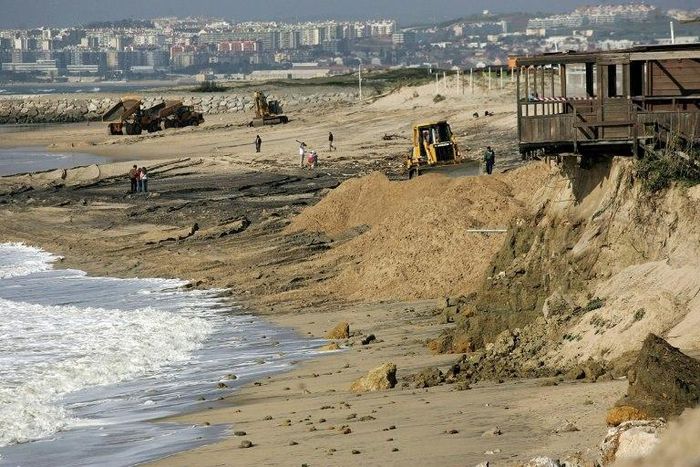 Sao Joao da Caparica beach is seen in 2007, where a plane crashed and killed two people August 2, 2017