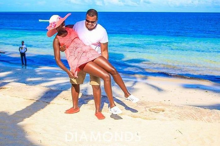 Akothee with her Manager. Akothee’s photo-shopped Photos leave Kenyans in stitches