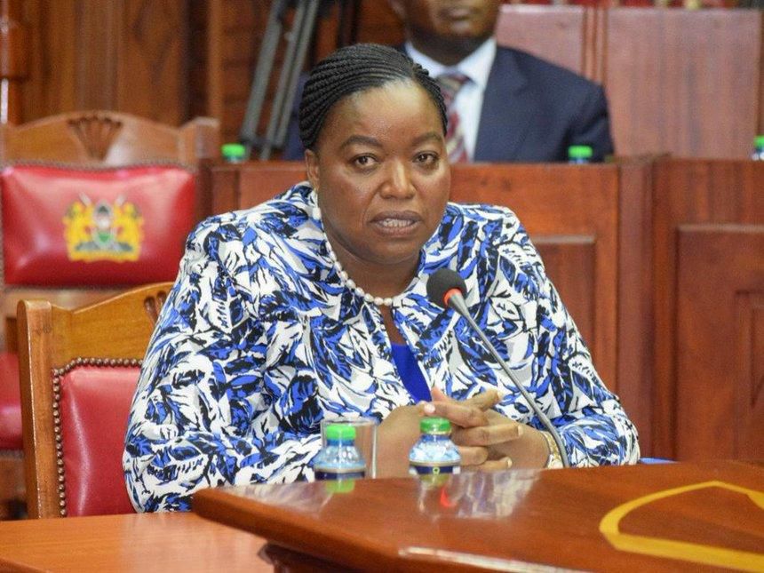 Monica Juma during a past appearance at Parliament