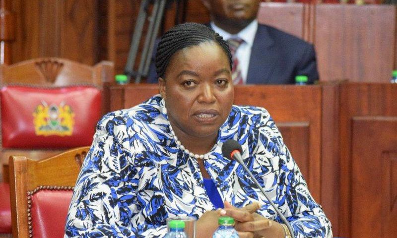 CS Monica Juma during a past appearance at Parliament