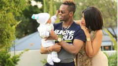 Diamond Platinumz and Zari Hassan and their Kid
