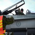 A Canadian Air Force CF-18 prepares for takeoff in a 2014 air defense exercise in Newfoundland