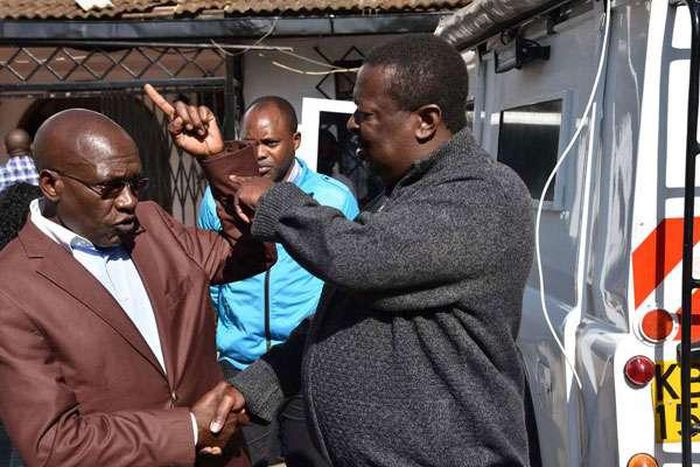 File image of Bonny Khalwale with Musalia Mudavadi at a past event