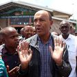 Nairobi governor aspirant Peter Kenneth walks in Githurai 44, Nairobi on March 26, 2017.