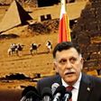 Libya's unity government chief Fayez al-Sarraj at a joint press conference in the Sudanese capital on August 27, 2017