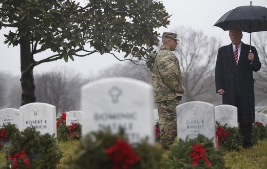 After Skipping Events Honoring Fallen Soldiers, Trump Visits Arlington Cemetery