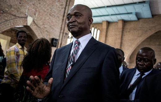 Emmanuel Ramazani Shadary, pictured at the official launch of his election campaign last month