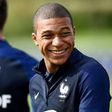 France's forward Kylian Mbappe (C), pictured in May 2017, joined the team training session to prepare for the World Cup qualifier match against Sweden