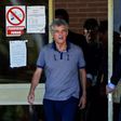 Former president of the Spanish Football Federation Angel Maria Villar leaves the prison of Soto del Real near Madrid on August 1, 2017 after being granted bail