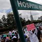 Kenyan doctors during a past protest along Hospital Road
