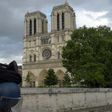 A French gendarme on duty at Notre Dame cathedral in Paris on June 6, 2017