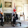 Britain's Prime Minister Theresa May (R) meets with Irish Taoiseach Leo Varadkar (L) at 10 Downing Street in London on June 19, 2017