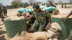 President Uhuru Kenyatta during a past visit to KDF posted in Somalia