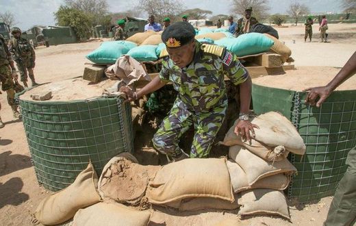President Uhuru Kenyatta during a past visit to KDF posted in Somalia