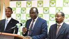 IEBC chairman Wafula Chebukati with Commissioners Abdi Guliye and Boya Molu