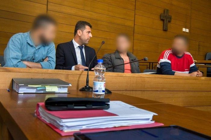 The presiding judge called the tragedy 'foreseeable and avoidable' as he handed down verdicts of people trafficking leading to loss of life. The three men are shown with a translator