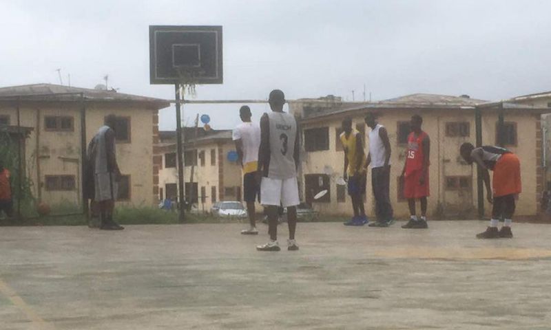 Somewhere in Ipaja, some basketball lovers would rather kick ball in the rain than vote.
