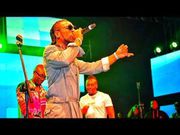 Burna Boy performing with Sauti Sol during his Thrift Social Nairobi concert